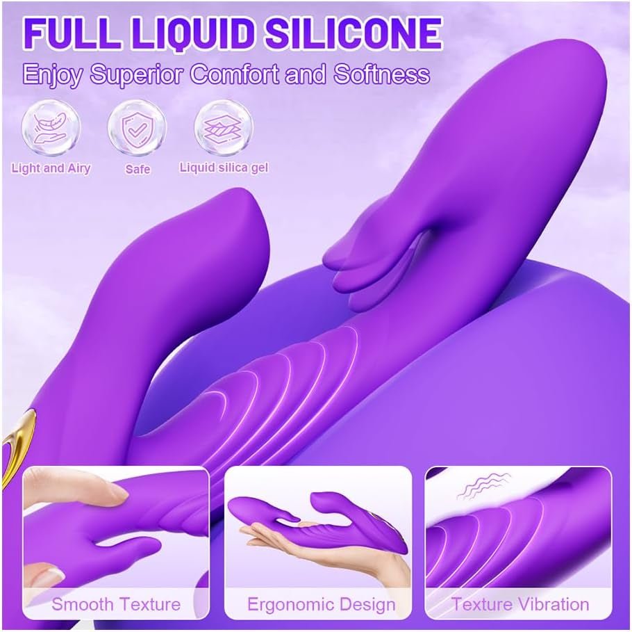 LickPulseX Tongue Rabbit Vibrator 10 Modes Flapping Waterproof