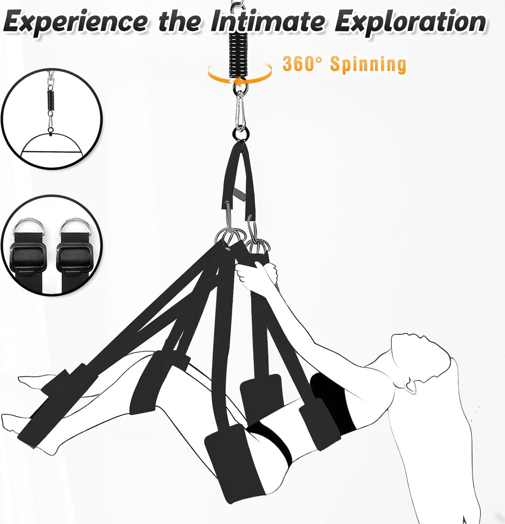 OrbitBond BDSM Sex Swing with Handcuffs 360°