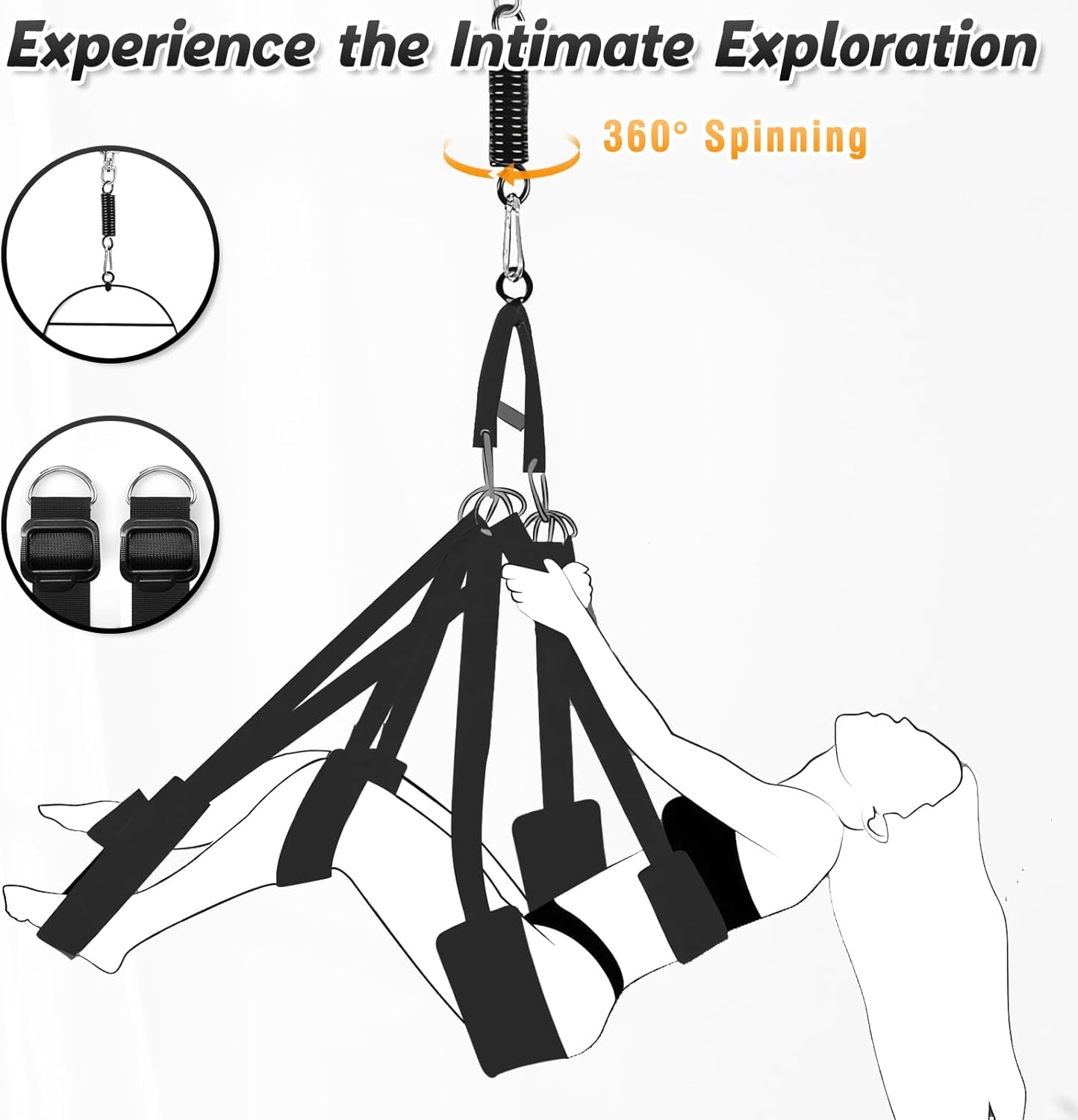 OrbitBond BDSM Sex Swing with Handcuffs 360°