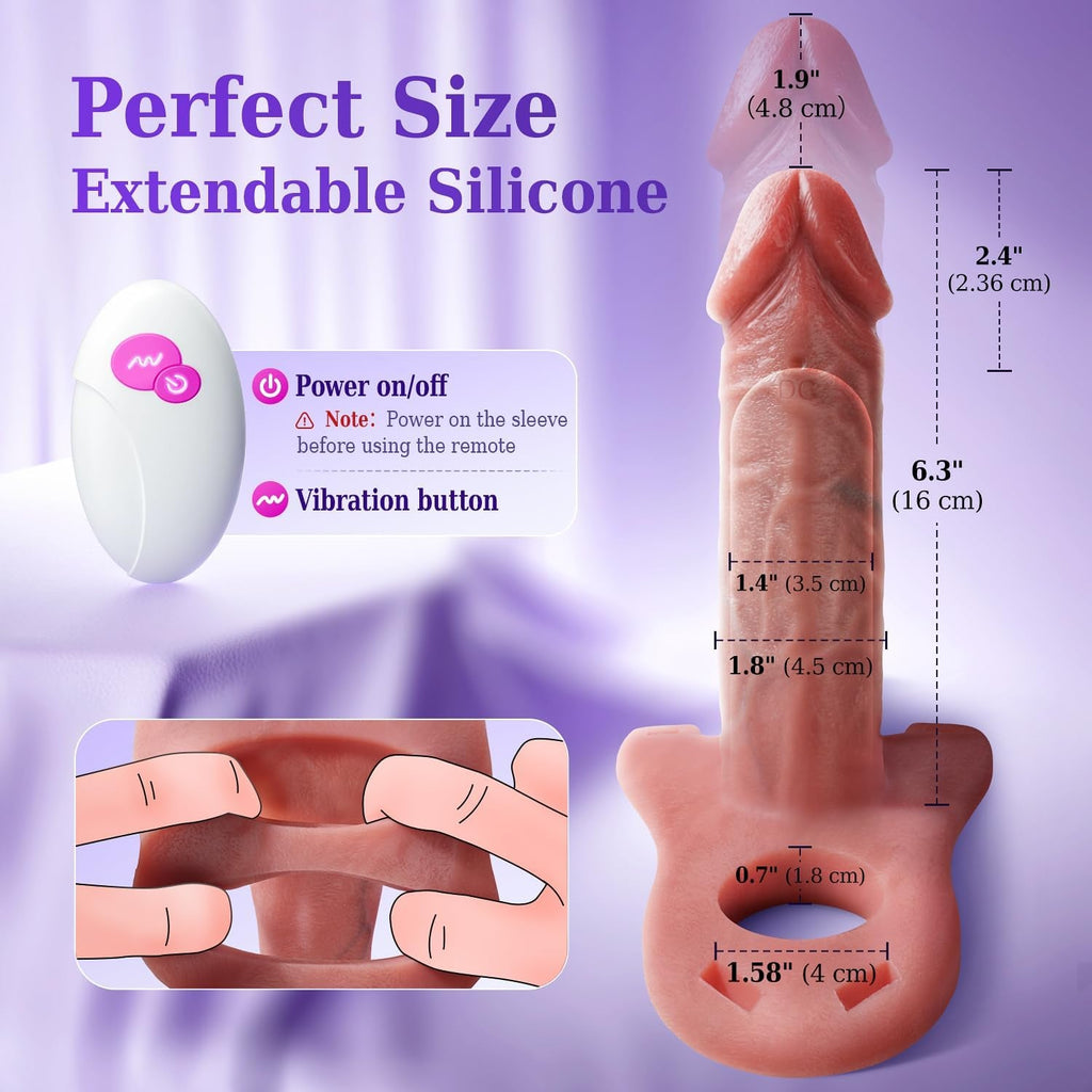 HarnessCore Strap-On Penis Sleeve App Control Vibrator