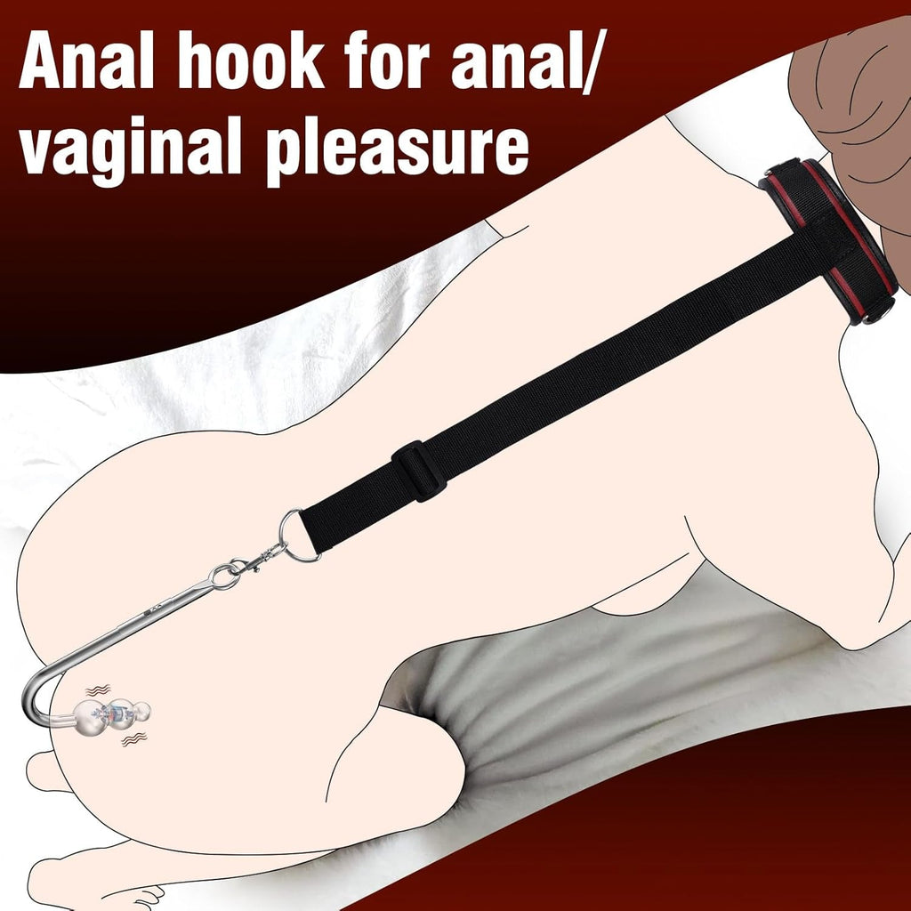SubControl Vibrating Anal Hook Neck Wrist Bondage Kit