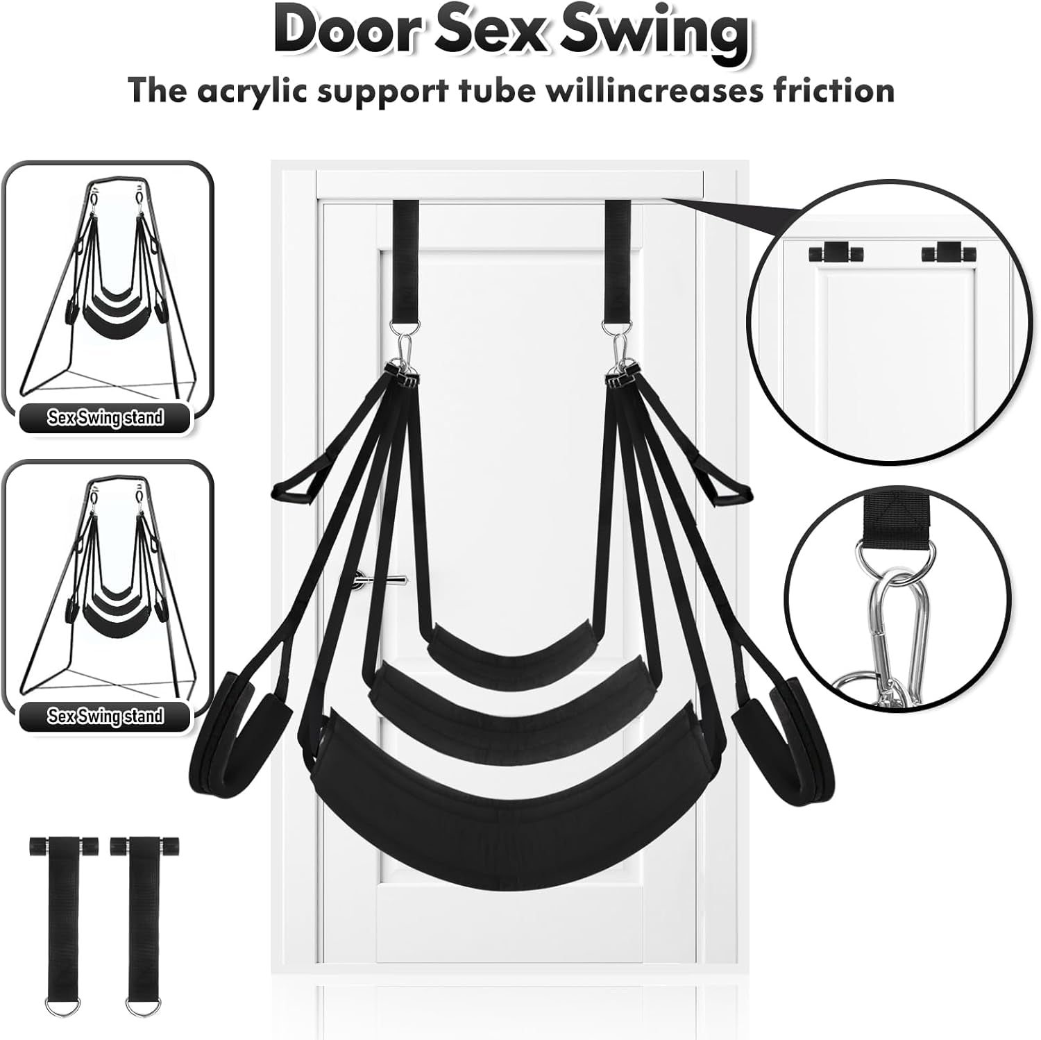 ShadowOrbit Black 360° Sex Swing Door & Ceiling