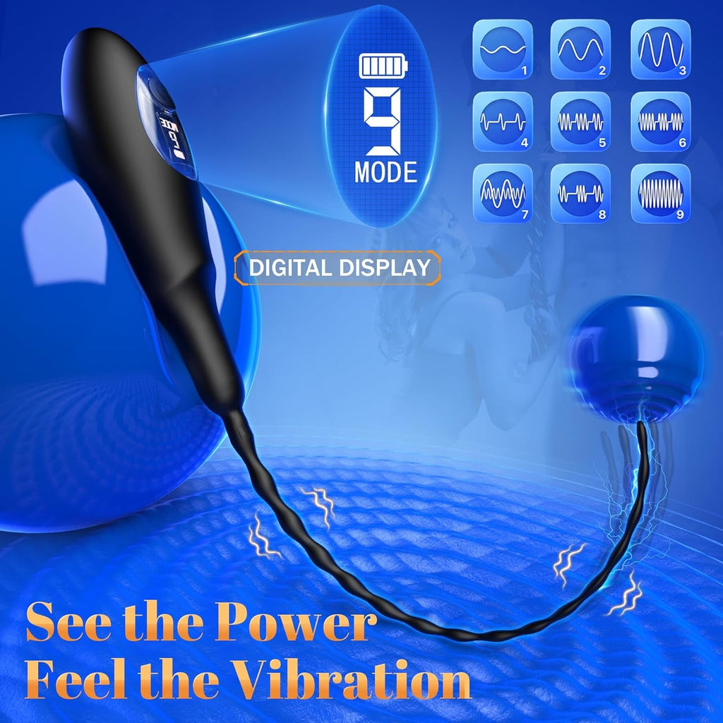 VantaPulse Vibrating Urethral Sound 9 Modes LED