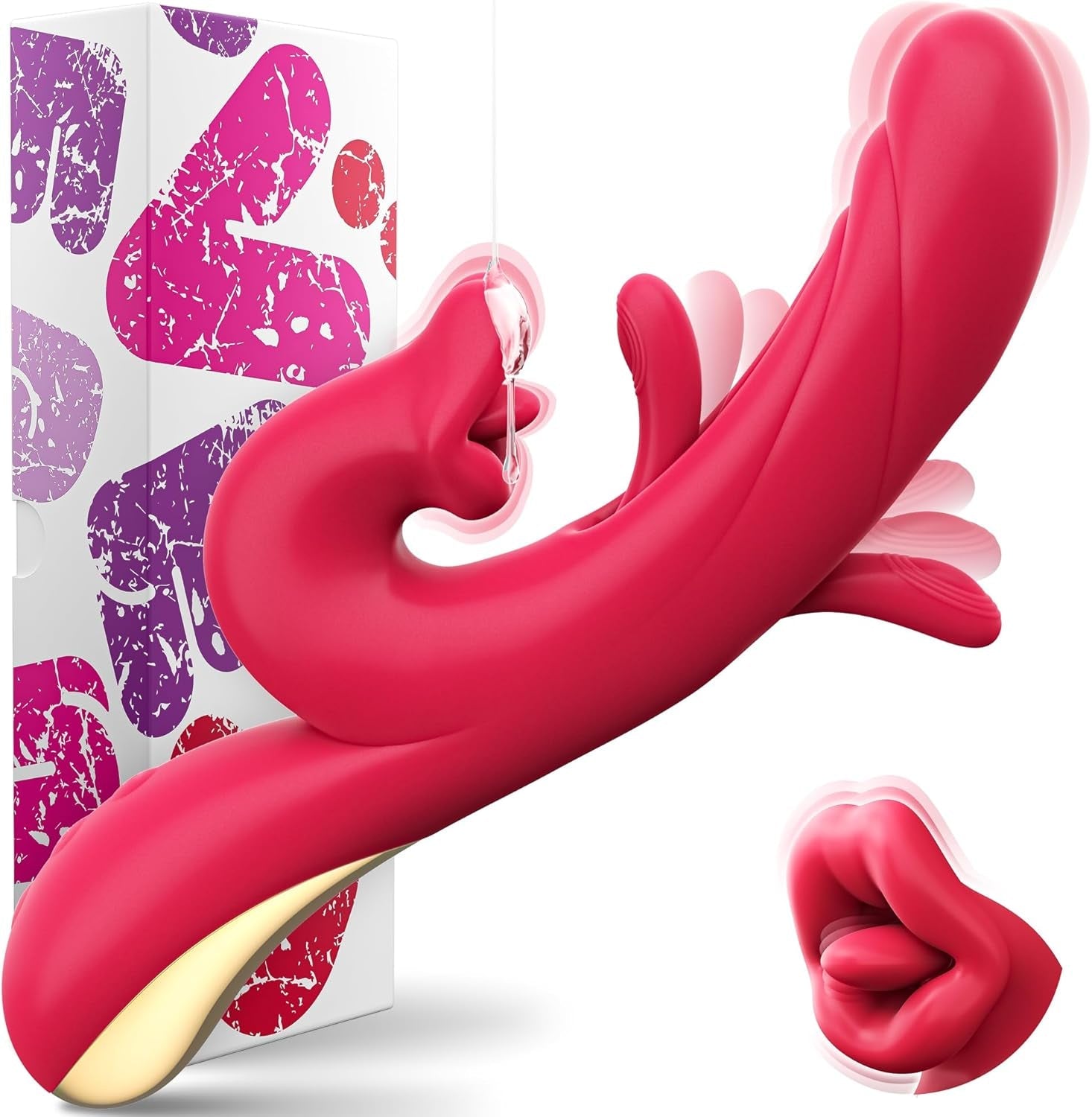 TriMode Rabbit Vibrator 3-in-1 Flapping Tongue 30 Modes