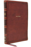 Nkjv, Thinline Bible, Giant Print, Leathersoft, Brown, Thumb Indexed, Red Letter Edition, Comfort Print: Holy Bible, New King James Version - Imitation Leather