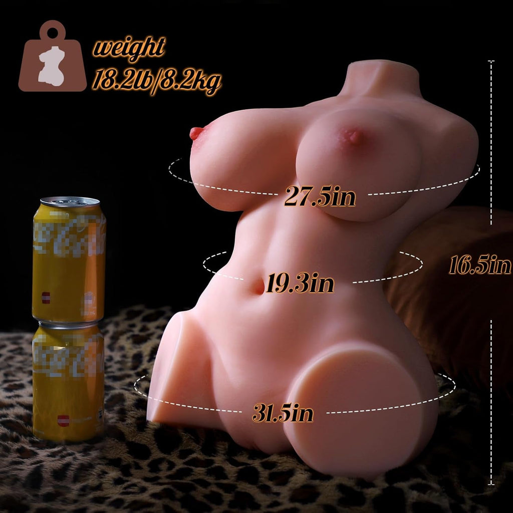TitanCurveX 18.2LB Life-Size Sex Doll Torso Dual Channel
