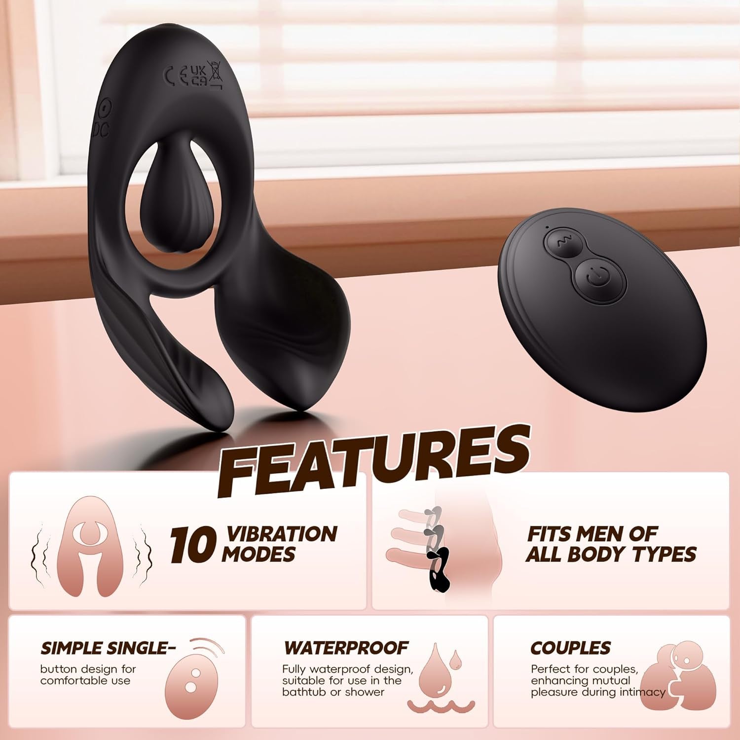 TriZone 3 Motor Cock Ring Clit Testicle Stimulator Remote