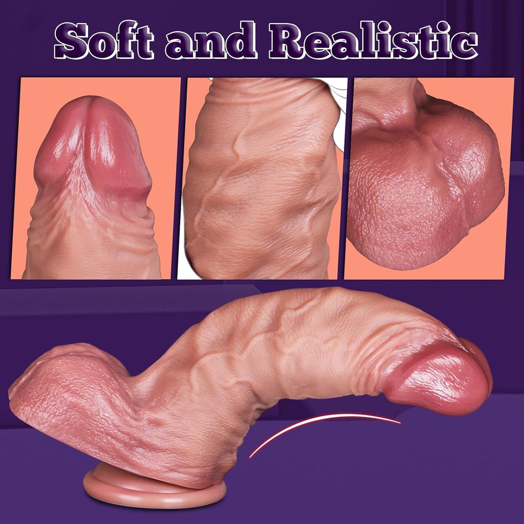 HulkingPress 12” XXXL Giant Dildo 3.4” Thick Suction Cup