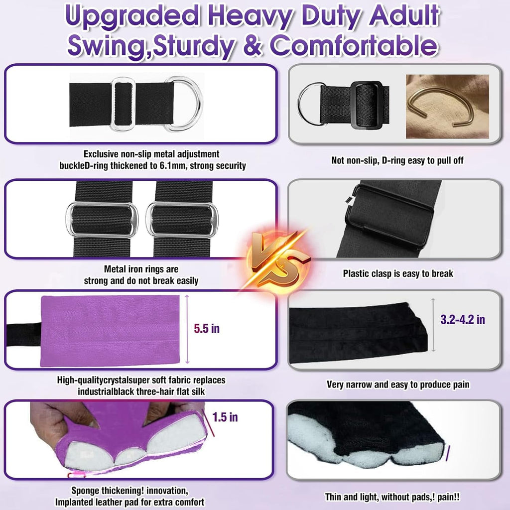 VioletBond Purple BDSM Sex Swing Adjustable