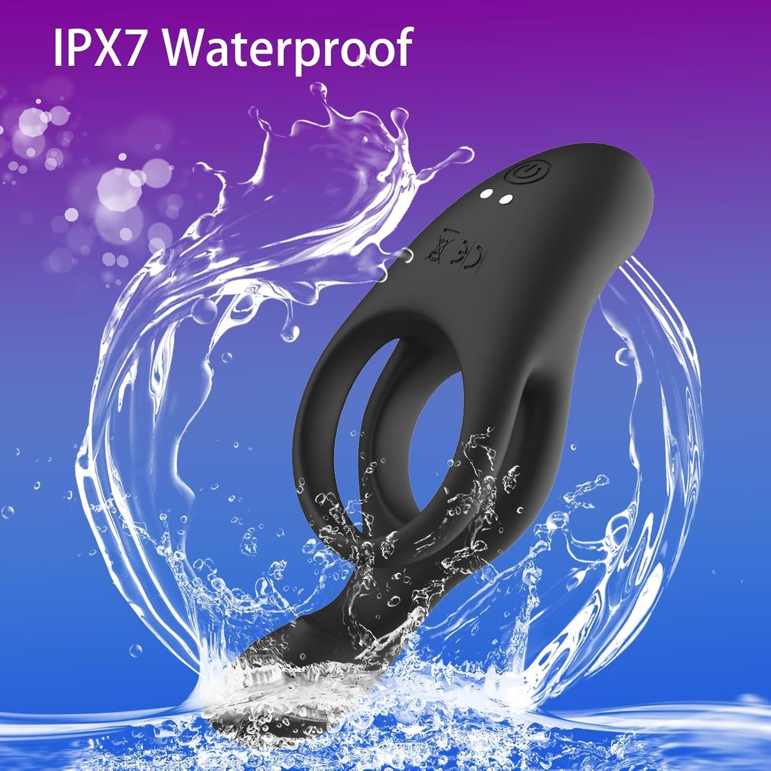 ApexSync Vibrating Cock Ring Dual Silicone Clit Stimulator