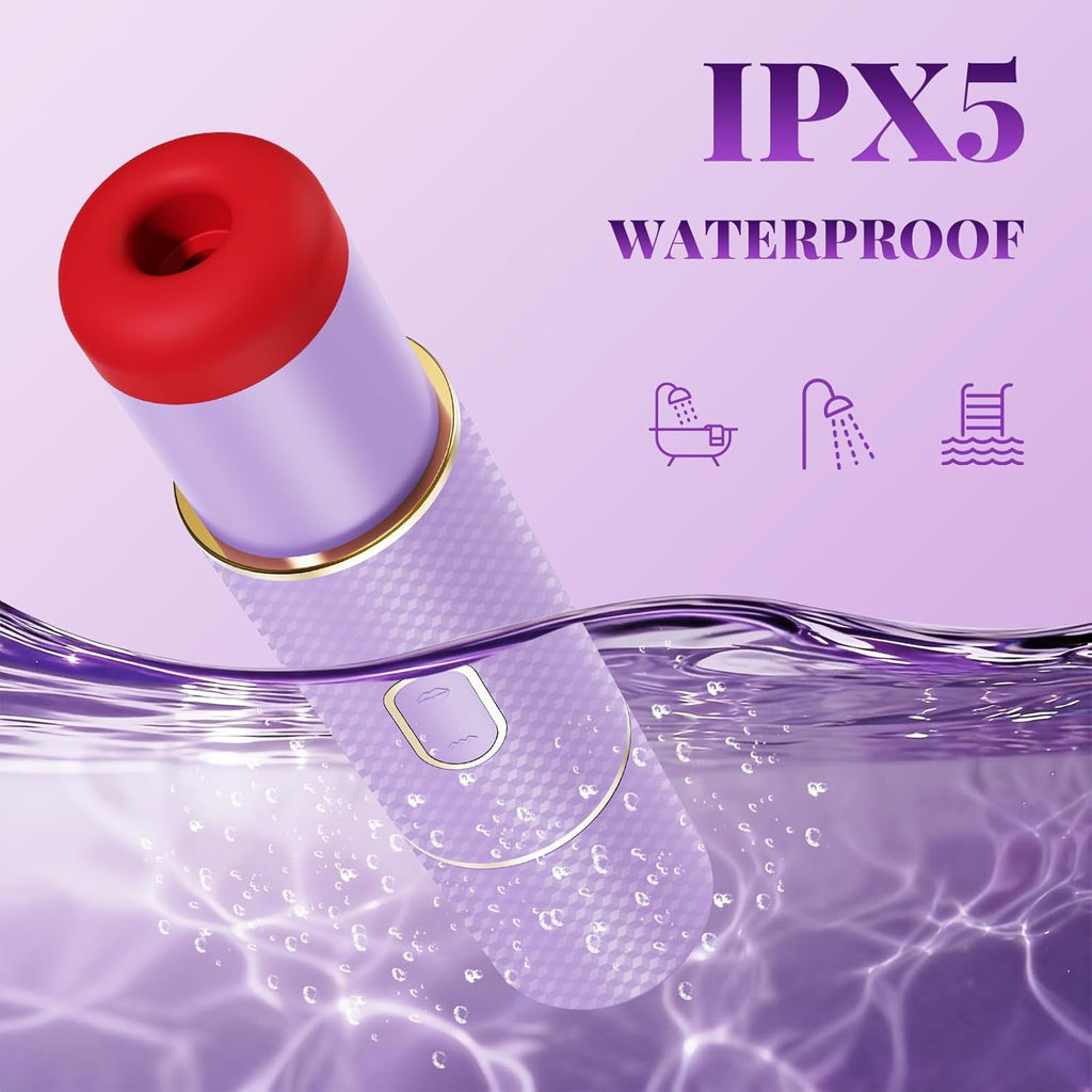 LuxeLip Lipstick Clit Sucker Bullet Vibrator 2-in-1