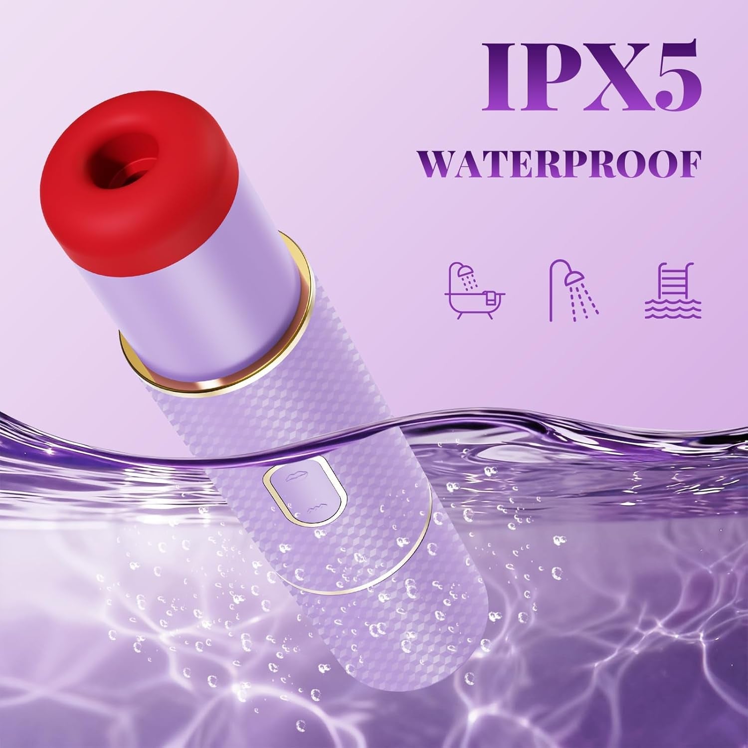 LuxeLip Lipstick Clit Sucker Bullet Vibrator 2-in-1