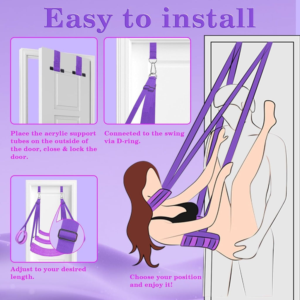 ComfortGrip Door Sex Swing with Cushions & Restraints