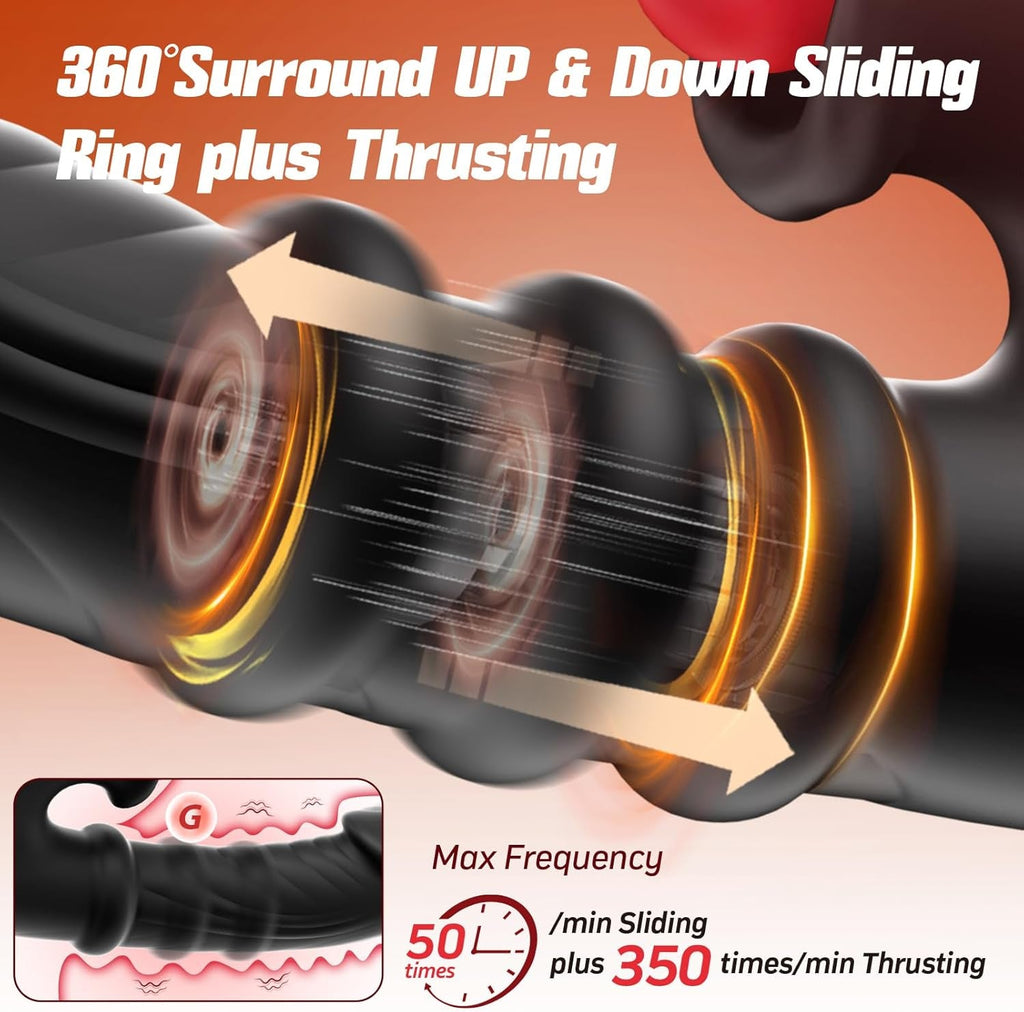 NoctraSlide AI Thrust Rabbit Licking Vibrator 4-in-1 G-Spot Toy