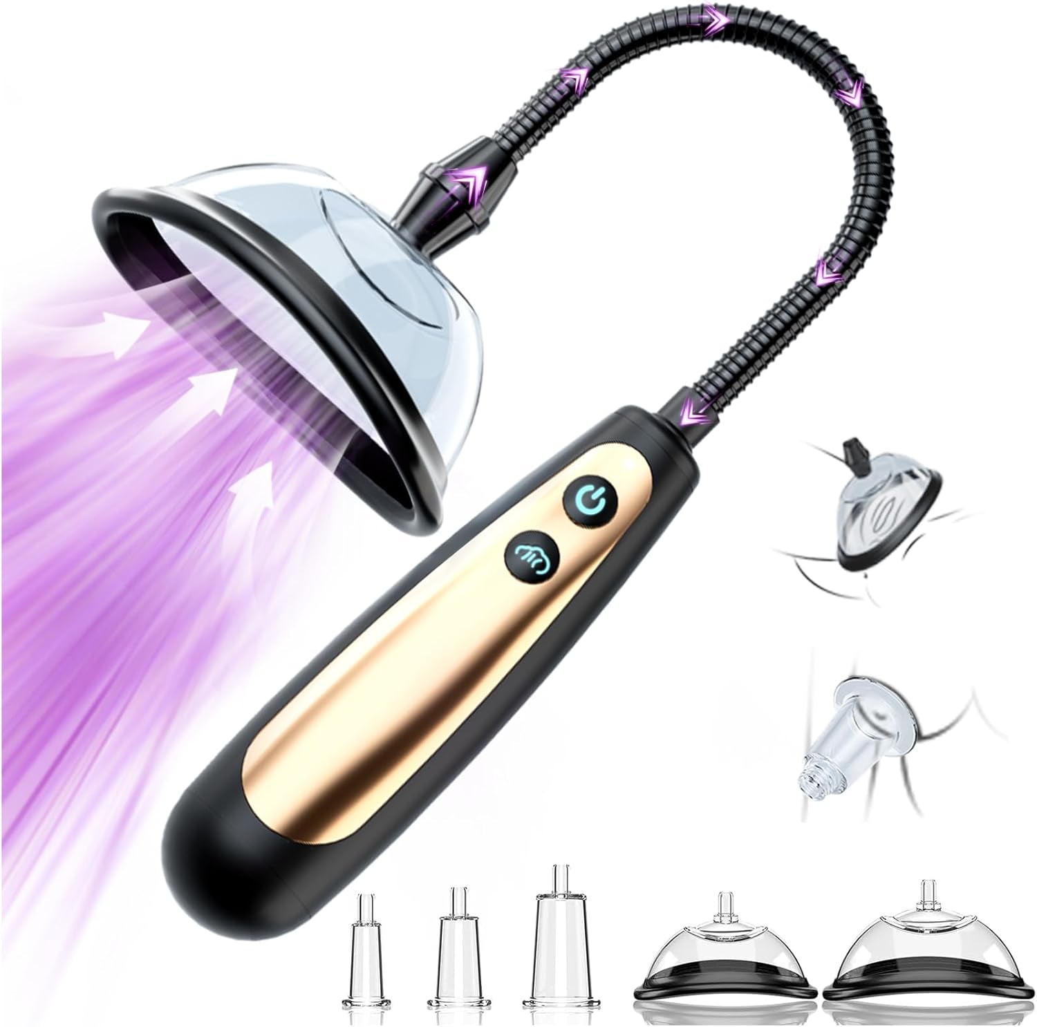 VirexaPro Electric Pussy Pump 5 Cups 2 Modes