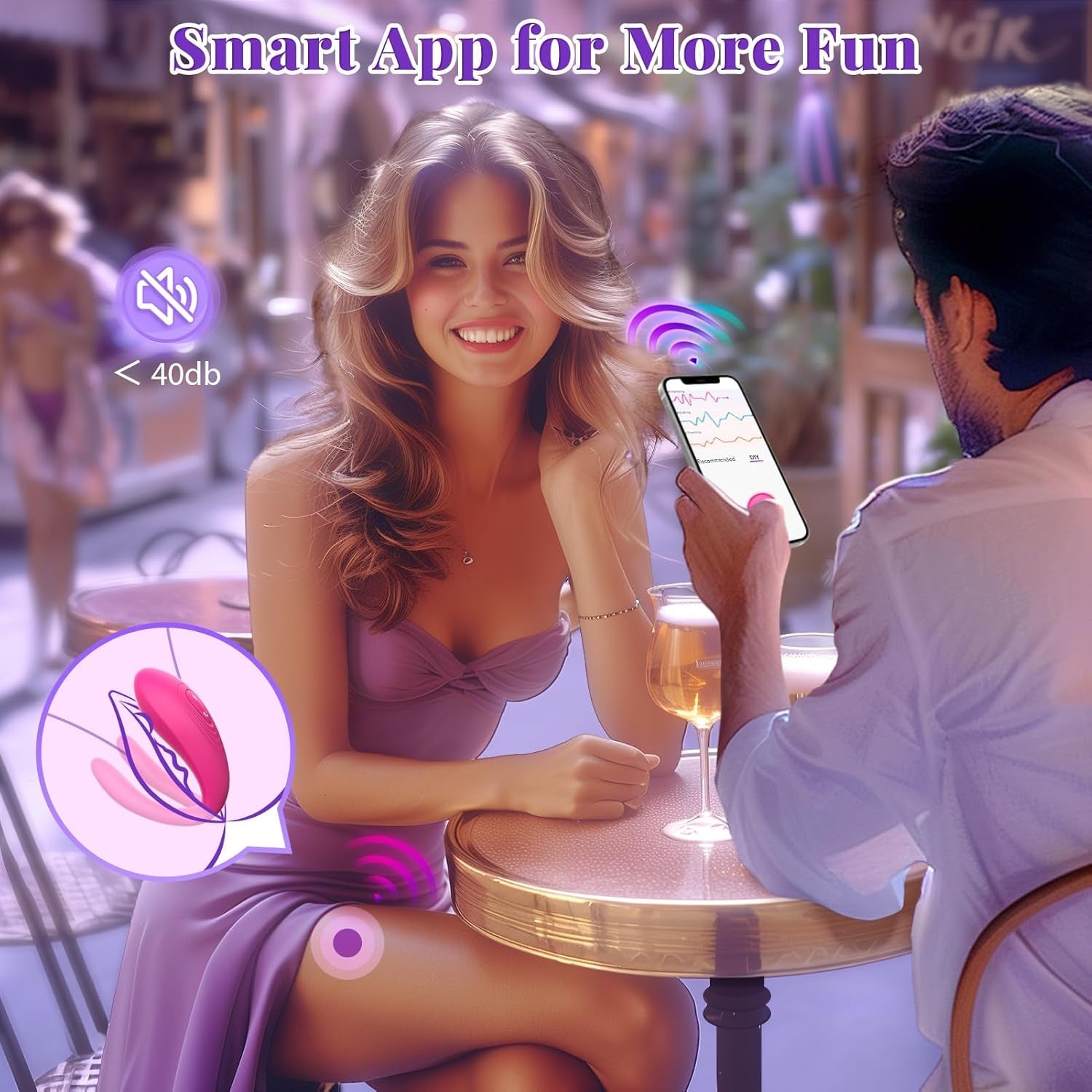 FusionSync APP Remote Double Wearable Vibrator 3 Motors