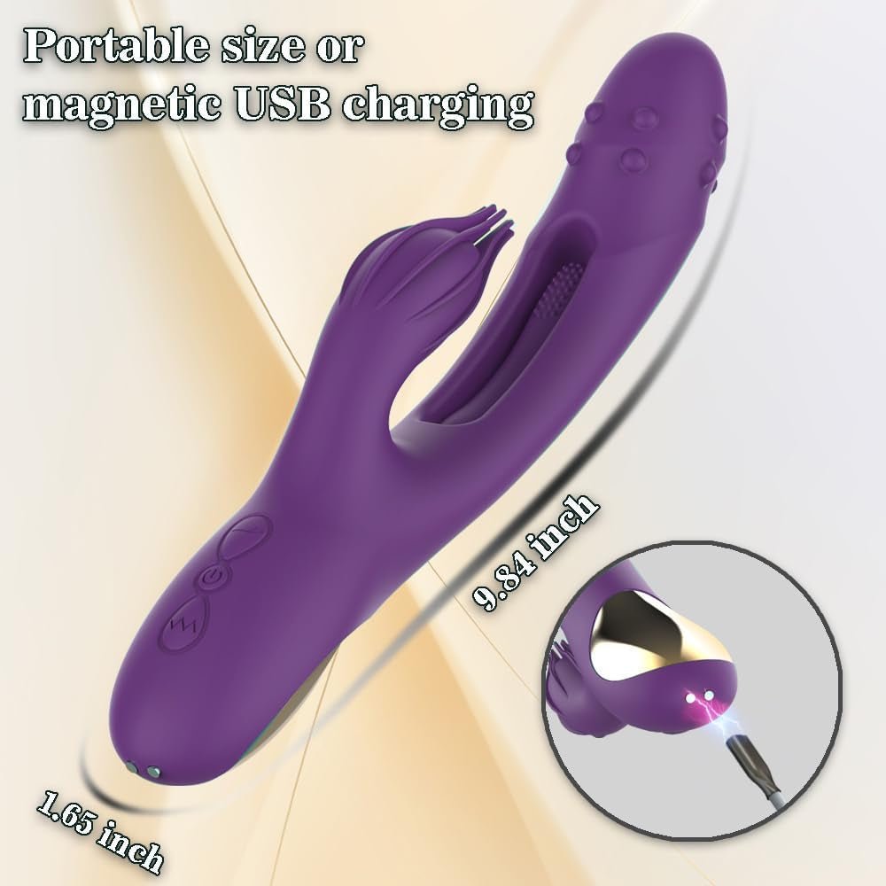 TapPulse Rabbit Vibrator Tapping 8 Modes Waterproof Quiet
