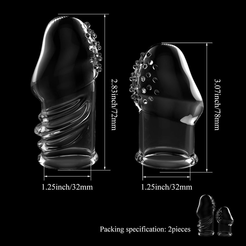 VelyonX Clear Penis Sleeve Set Textured Girth Enhancer