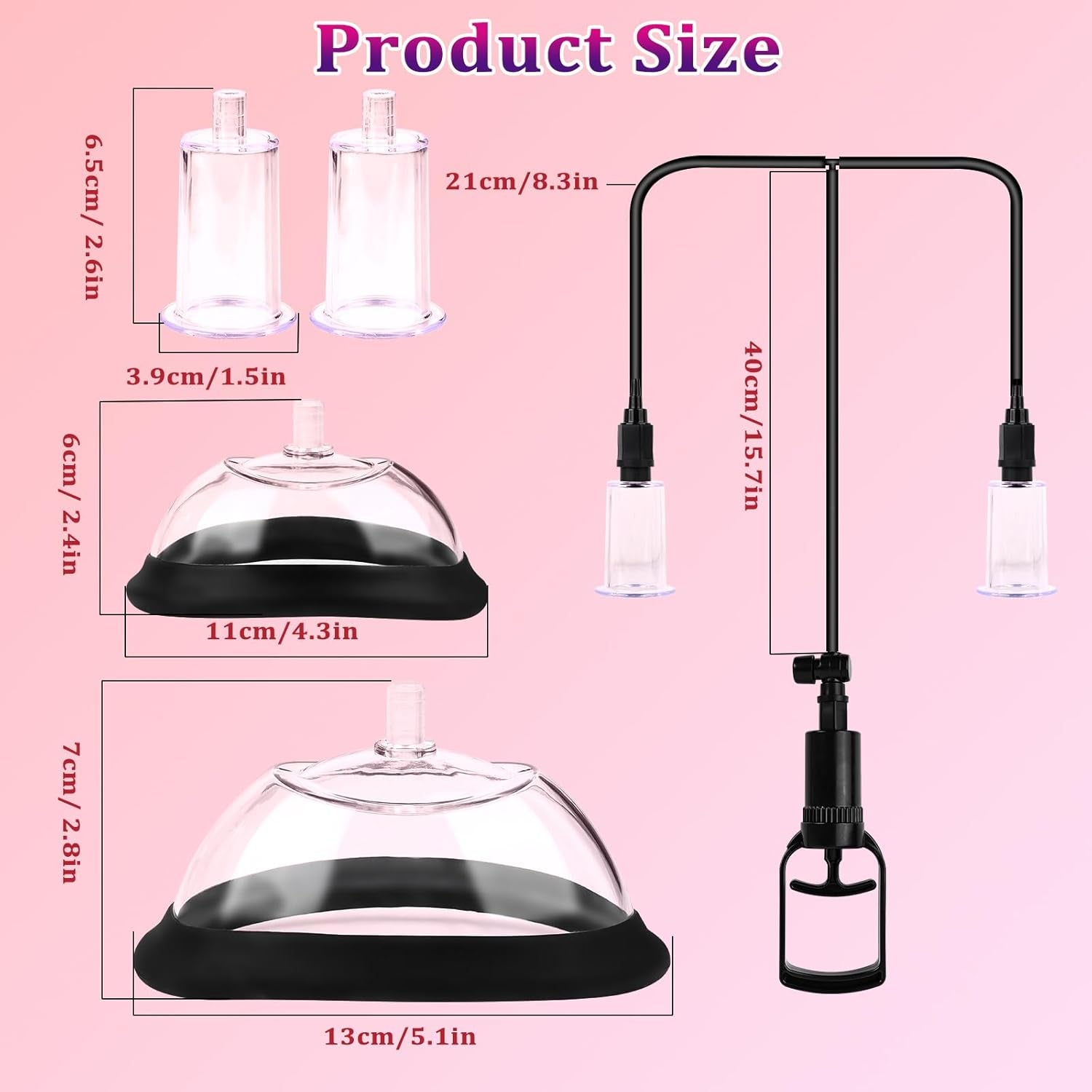 SuctionBloom Pussy Pump & Nipple Suction Kit 4 Cups