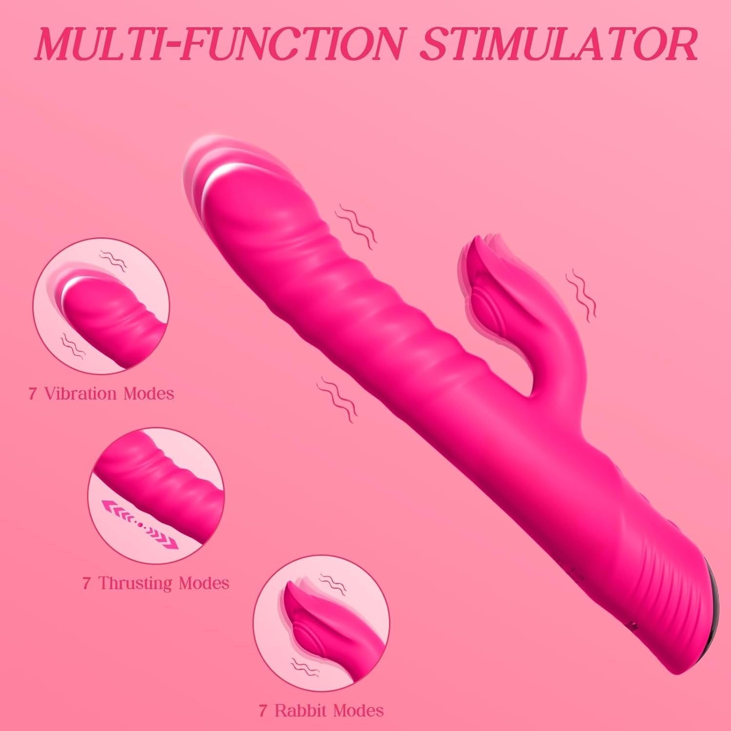 CeraThrust Rabbit Vibrator 7 Thrust 7 Modes Waterproof