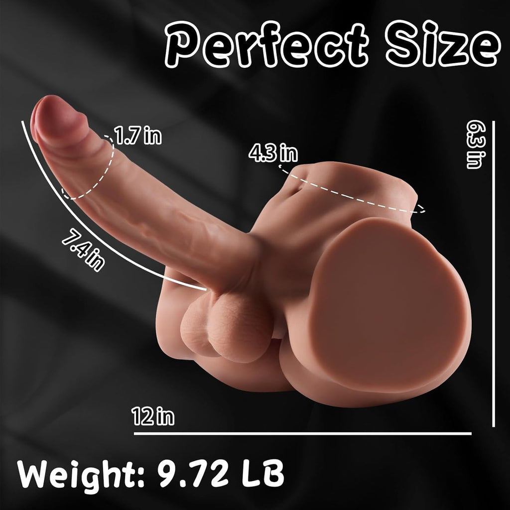 DravoniX Male Sex Doll Torso 7.4in Dildo 9.7LB