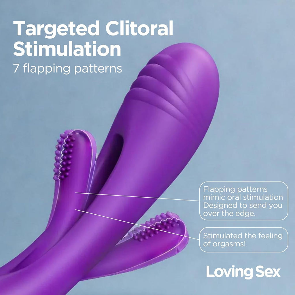 TriPulseXI Rabbit Vibrator Tongue Flicker 14 Modes Waterproof