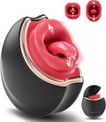 ElyraLuxe Rose Tongue Vibrator 3-in-1 10 Modes Clit Toy
