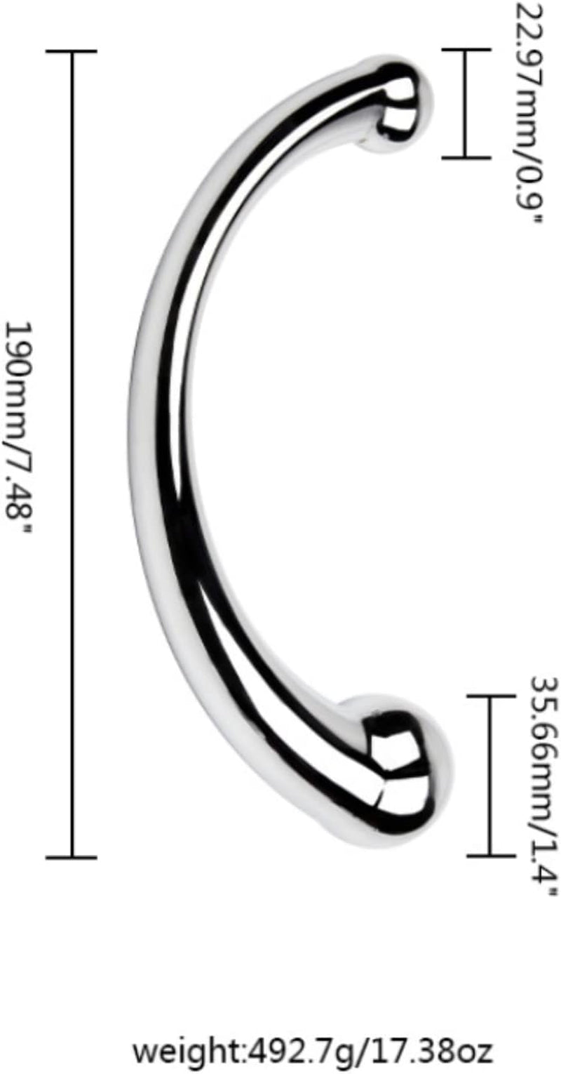 SteelCurve Metal Double-Ended G-Spot Prostate Massager Wand