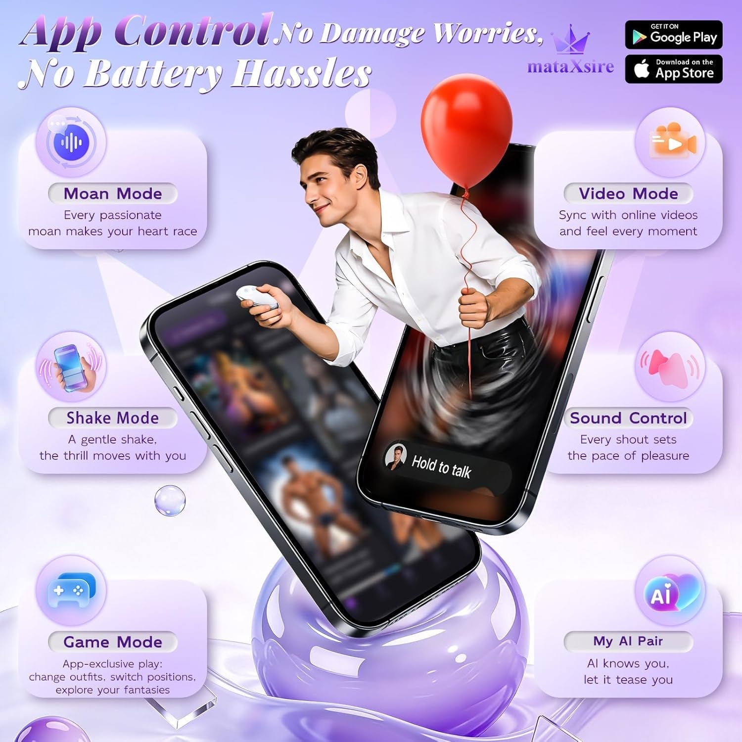 FlexoraY AI Thrusting Dildo Vibrator App Control 9 Modes