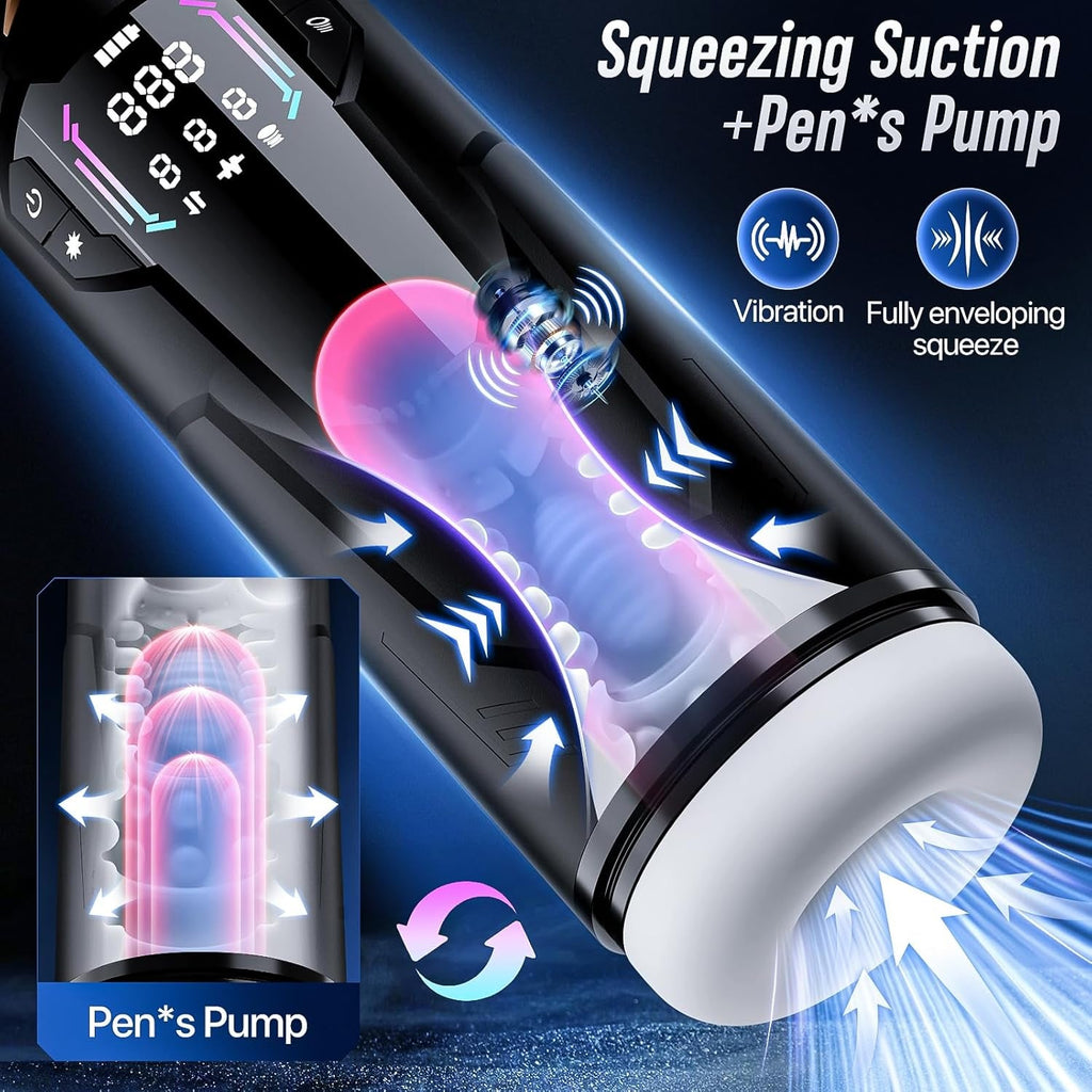 MaxionX AI Male Masturbator Thrust Suction LCD App