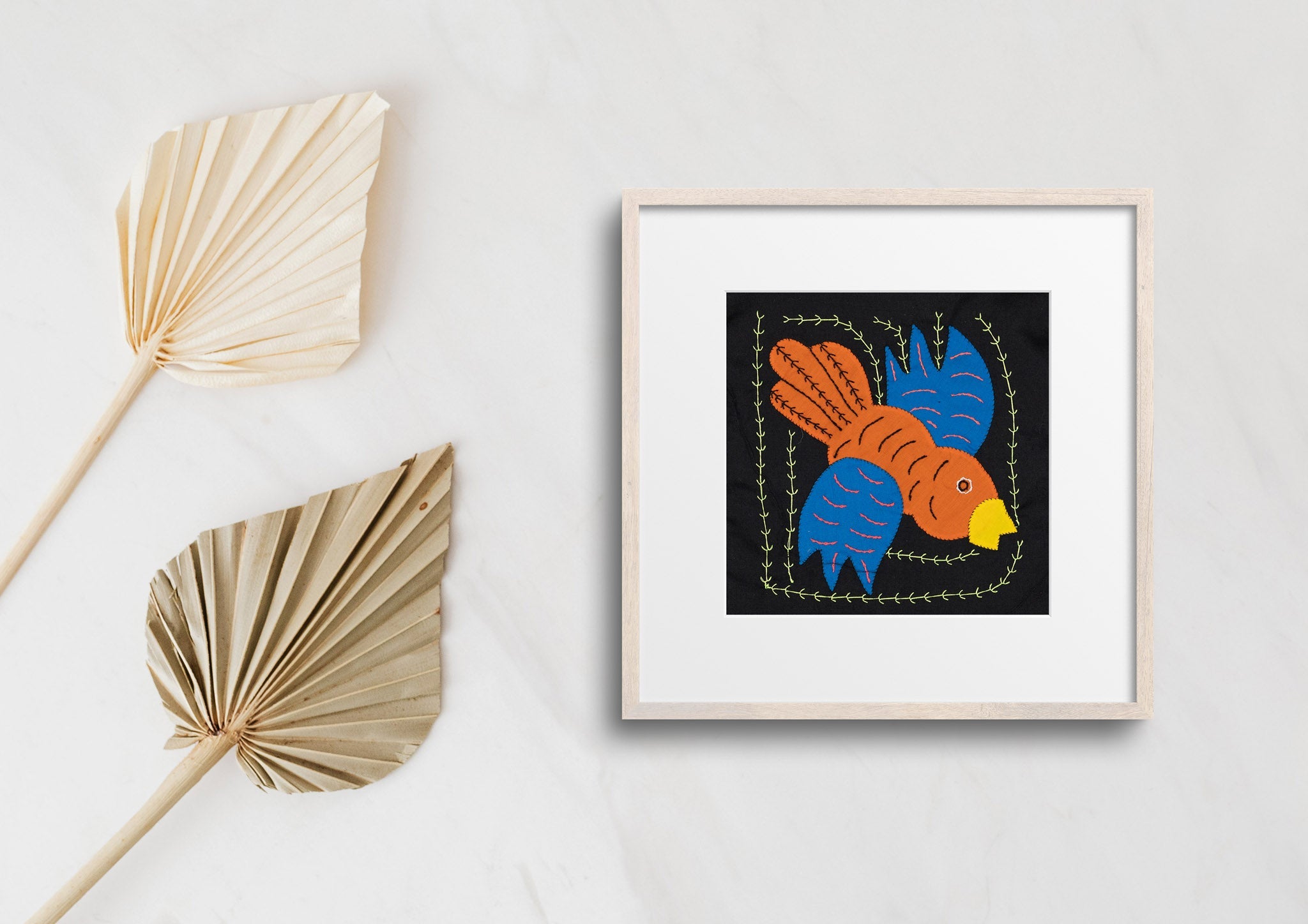 Orange And Blue Dive Bomber Bird Molita