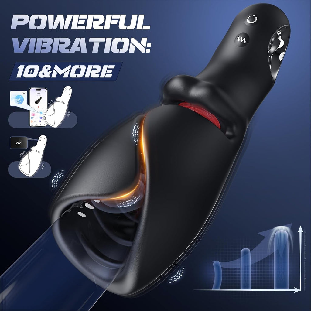 LumiTongue AI Tongue Vibrator Male Masturbator App Control