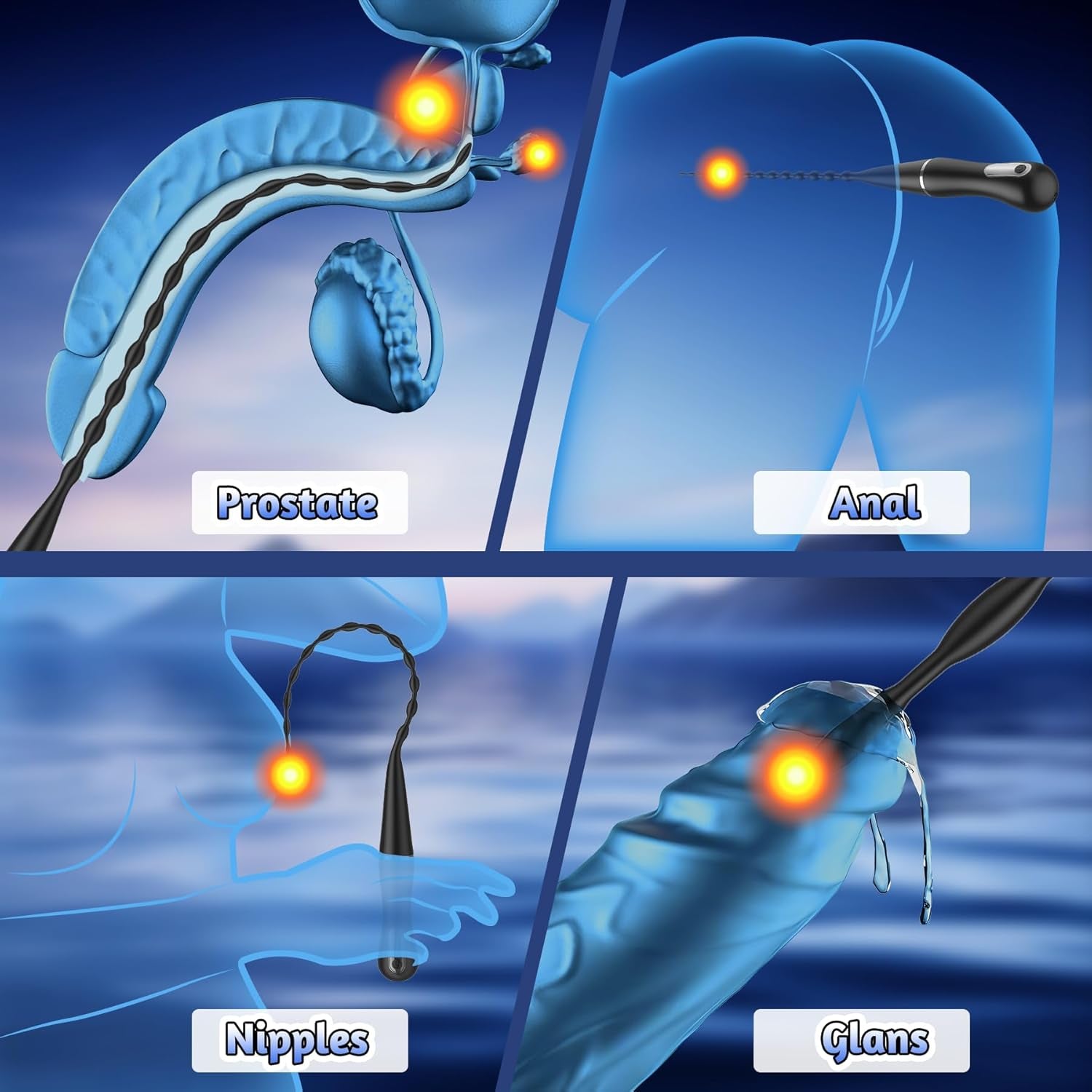VantaRod Vibrating Urethral Sound Rod 10 Modes