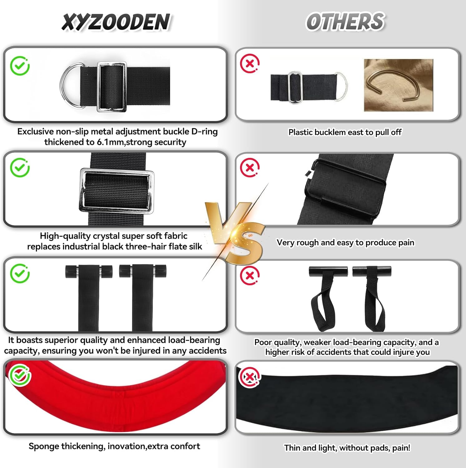 ScarletRise Door Sex Swing 800lb Cushioned