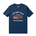 Camiseta hawaiana para hombre "I'm Classic" de cuello redondo 100% algodón - AZUL MARINO