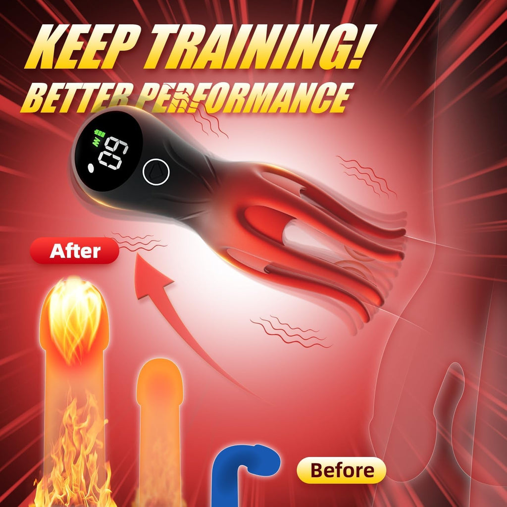 LumiTentacle LED Male Training Vibrator 12 Modes Tentacle
