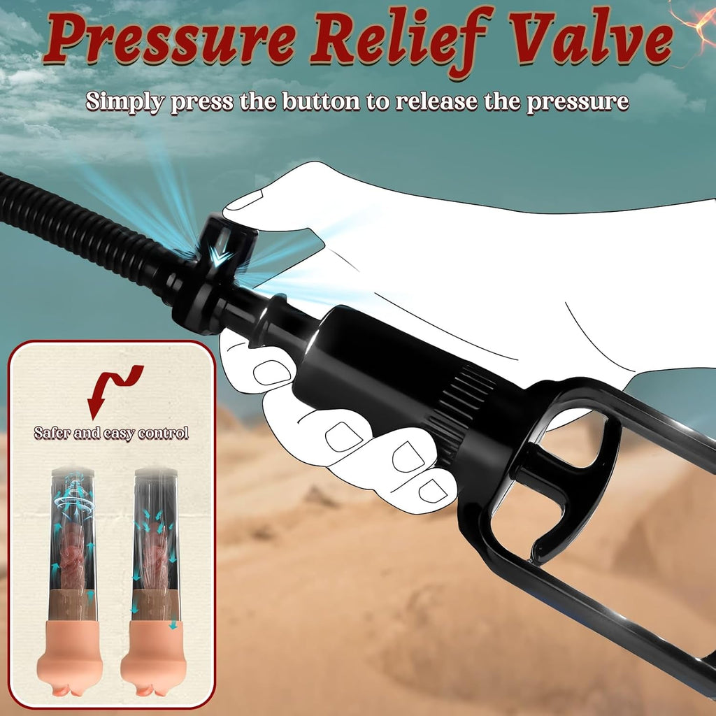 SpanCore Manual Penis Pump 9.5" Tube Realistic Sleeve