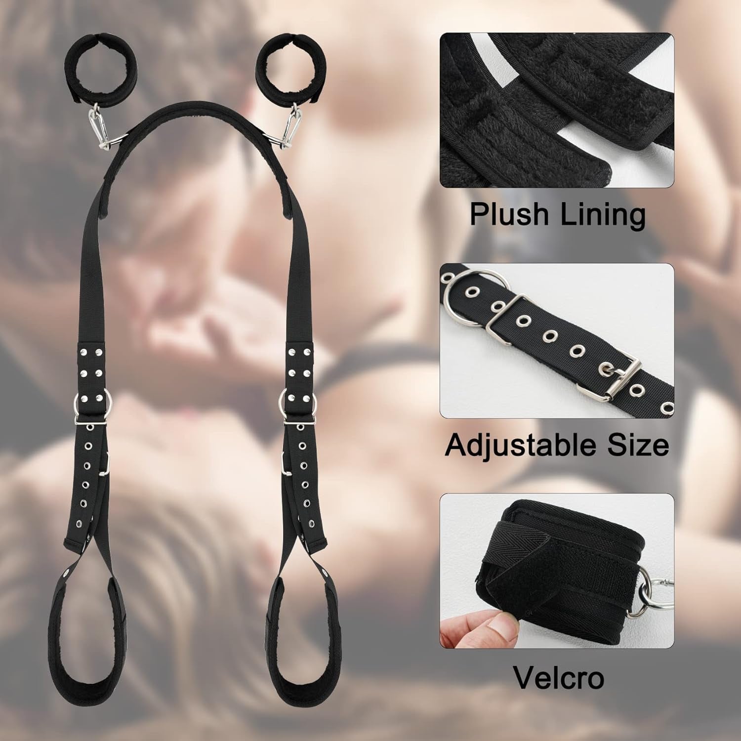 SoftBound BDSM Sling Restraint Kit Cuffs Blindfold