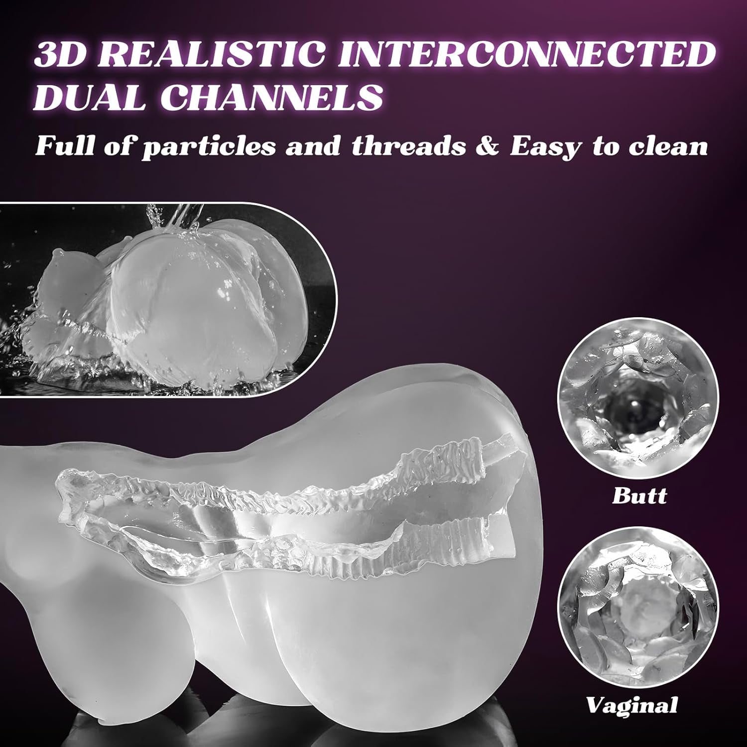 CurvyVision Transparent BBW Sex Doll Stroker