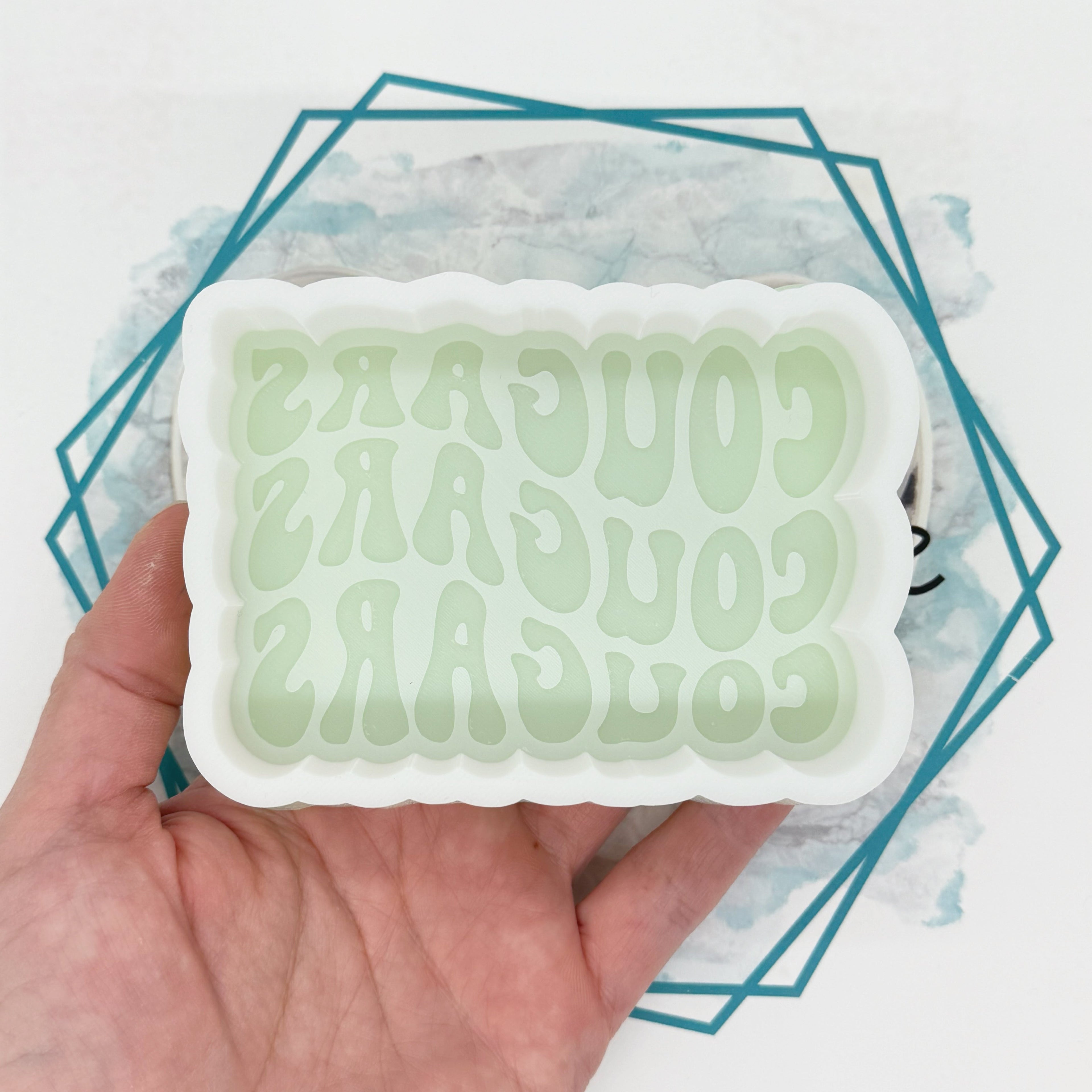 Cougars Retro Font Freshie Mold