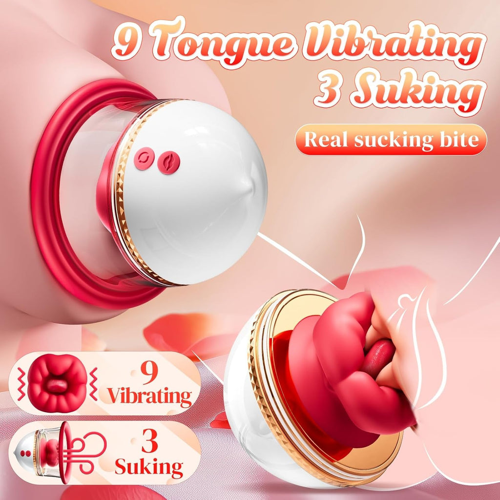 FloriqueX AI Rose Vibrator 9 Vibration 3 Suction Modes
