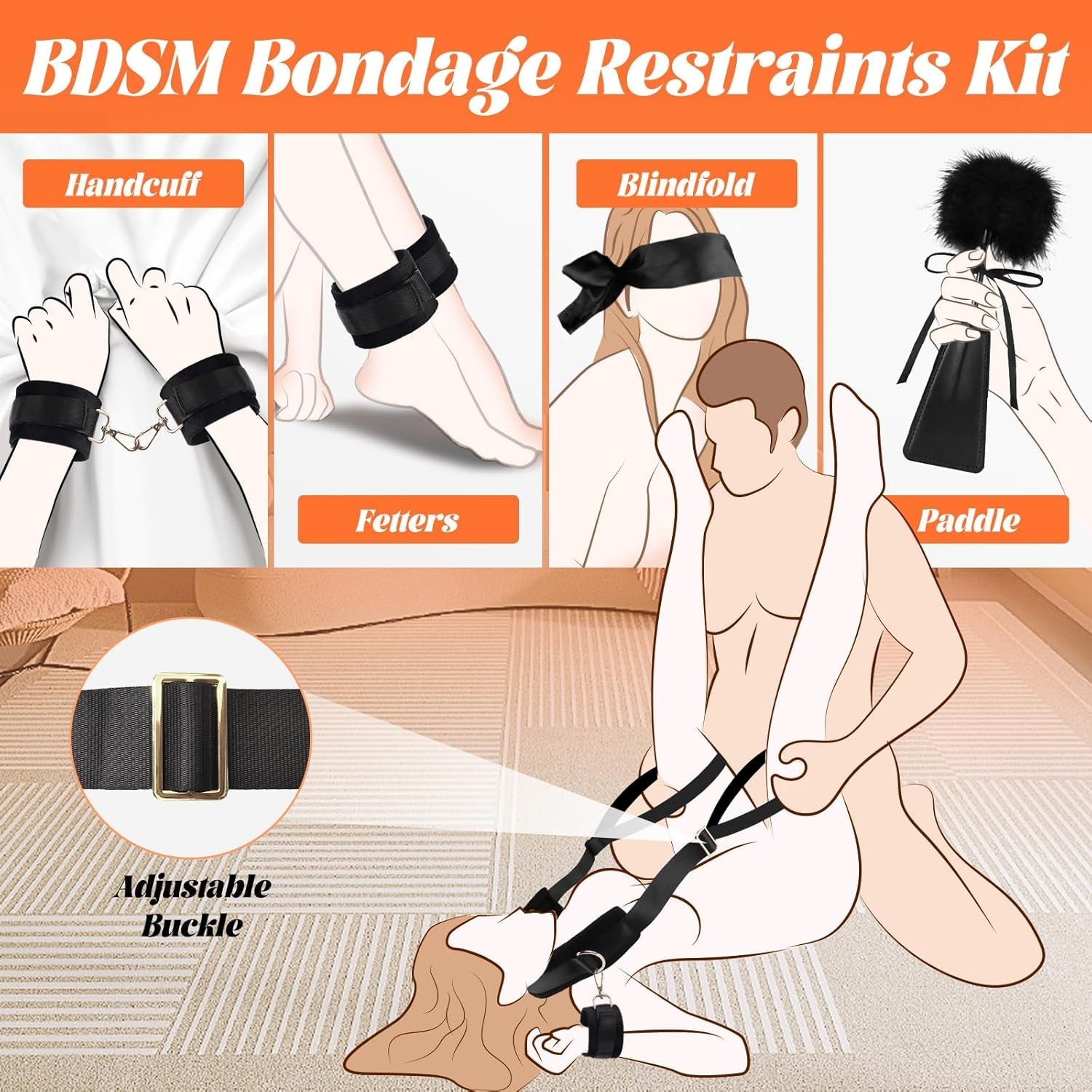SlingForm BDSM Sex Sling Harness Kit Adjustable