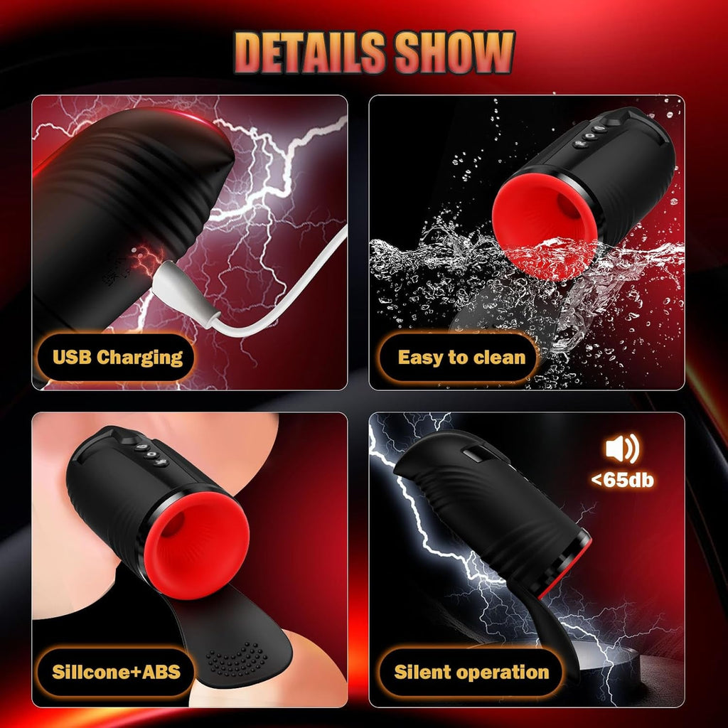 TitanFlow 4-in-1 Male Stroker 10 Modes Pump Trainer