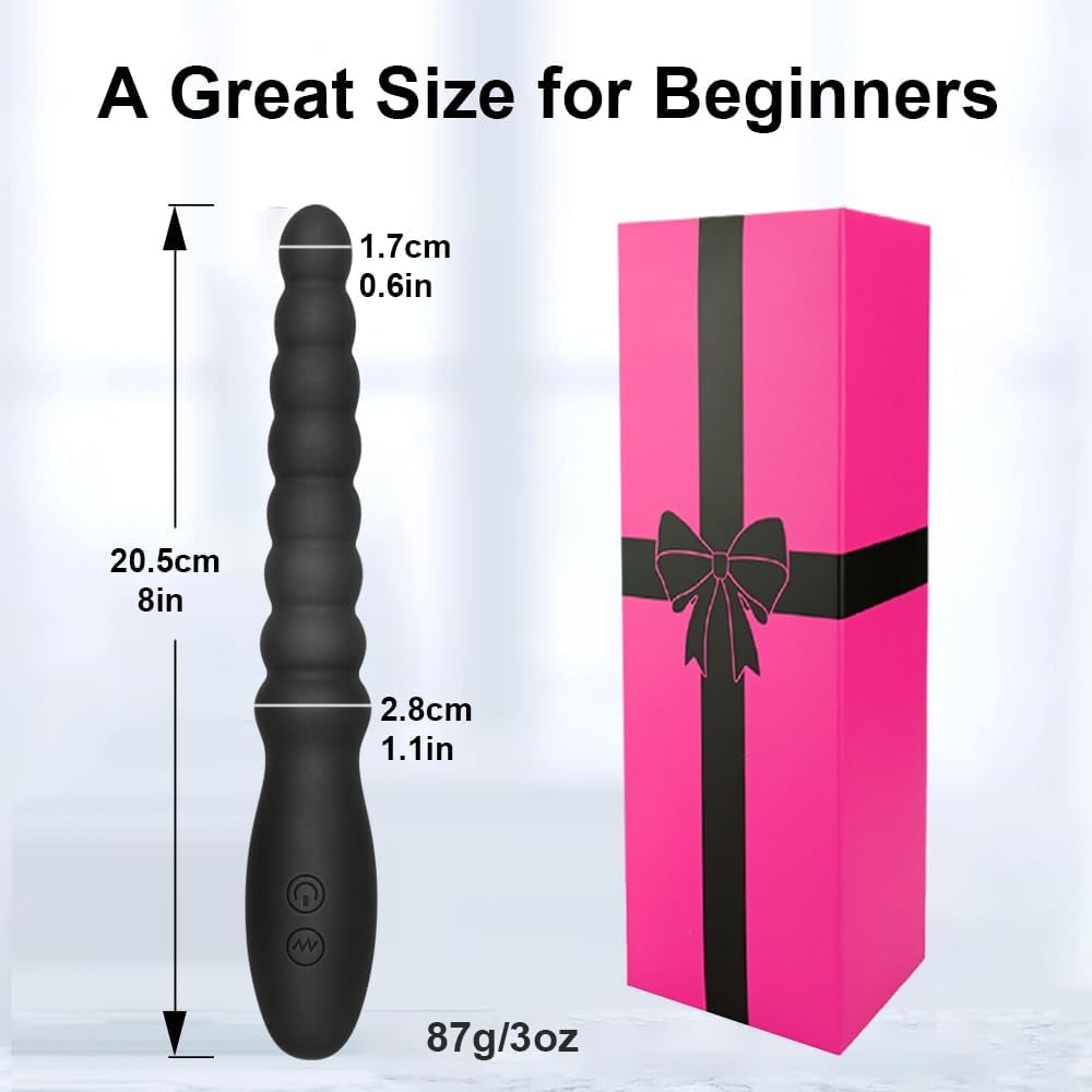 VelvetPulse Rechargeable Vibrating Anal Beads Wand Plug