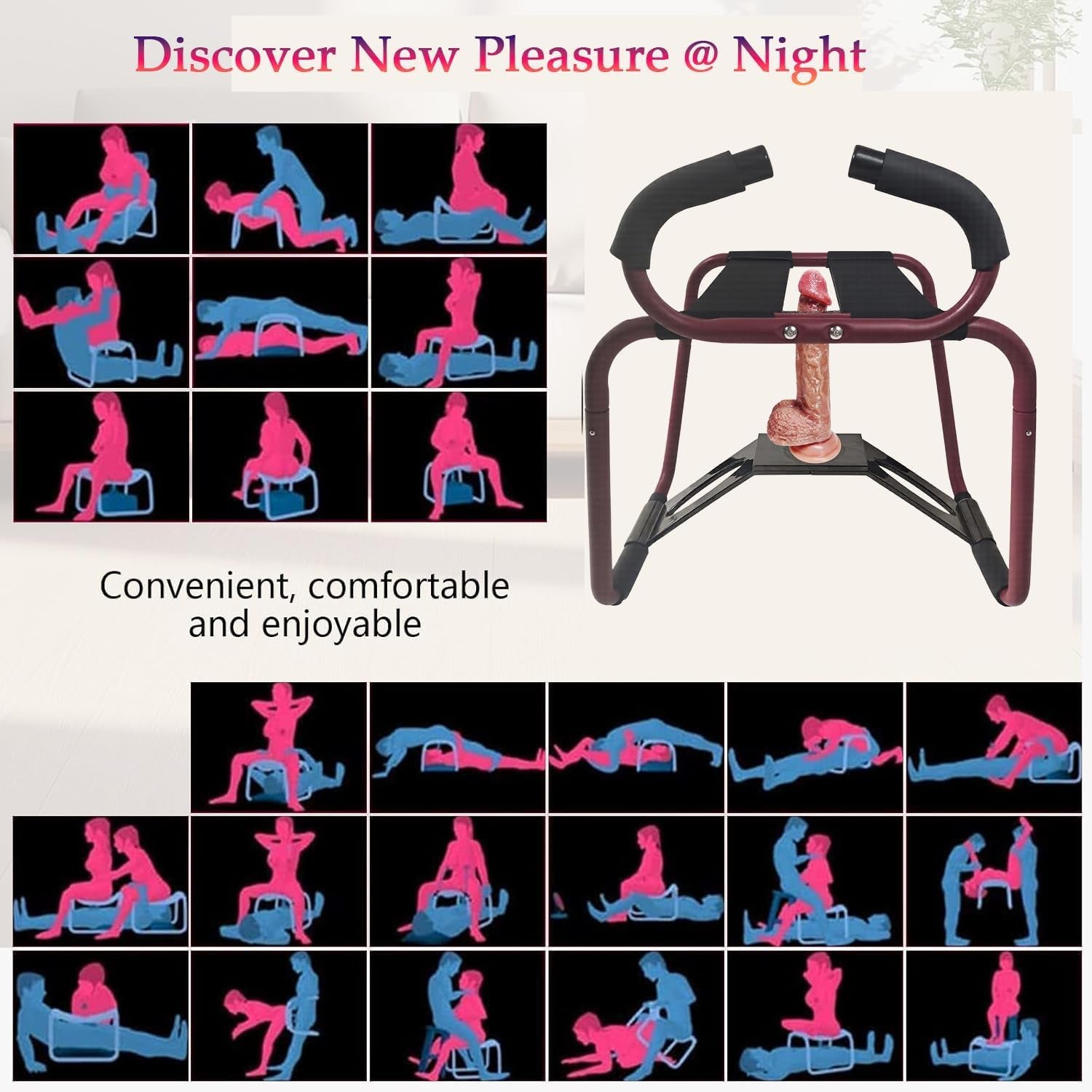 FlexFrame Adjustable Position Aid Chair with Armrests (Red)