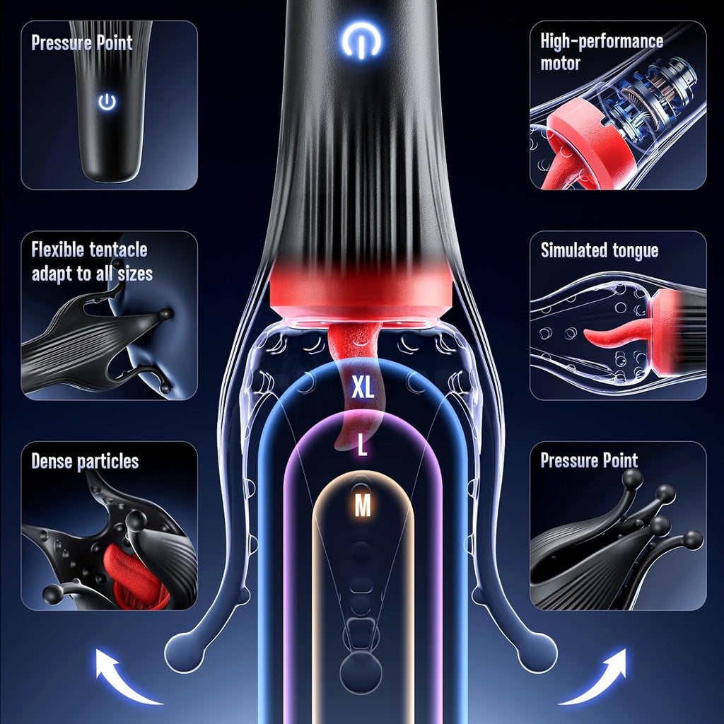 LushTentacle Training Licking Vibrator 10 Modes Sleeve