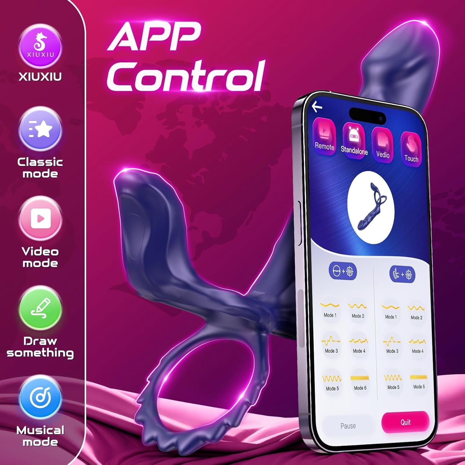 DualDrive Strap-On Cock Ring Clit Vibrator