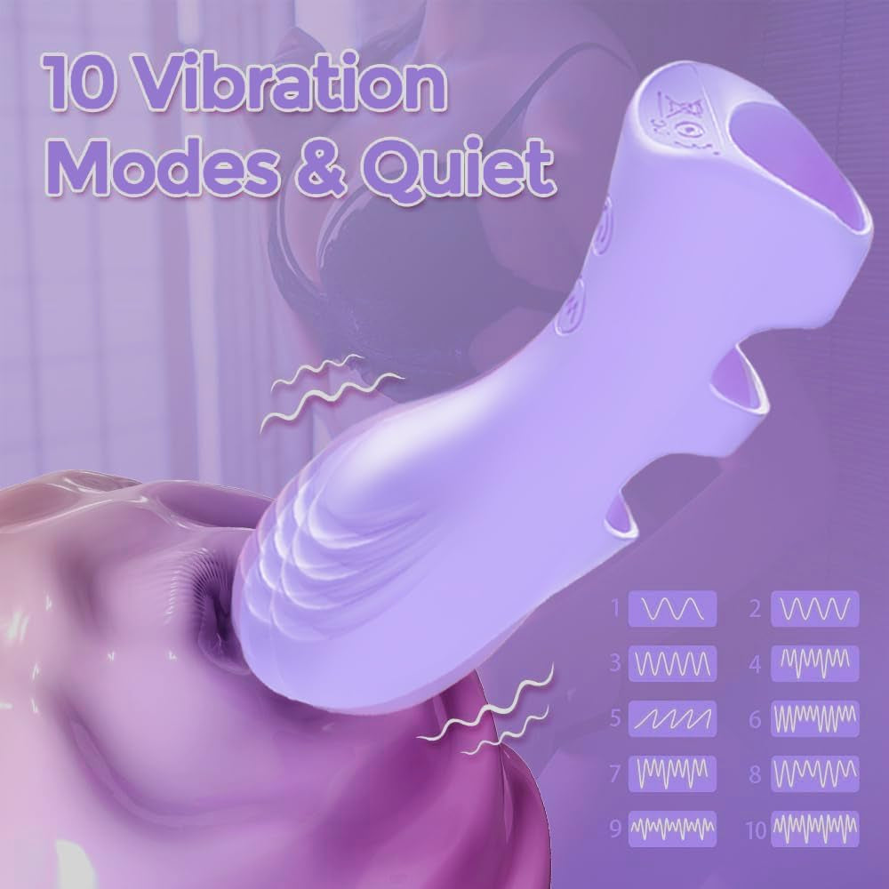 HeatTouch App-Control Finger Vibrator with Heat & 10 Modes