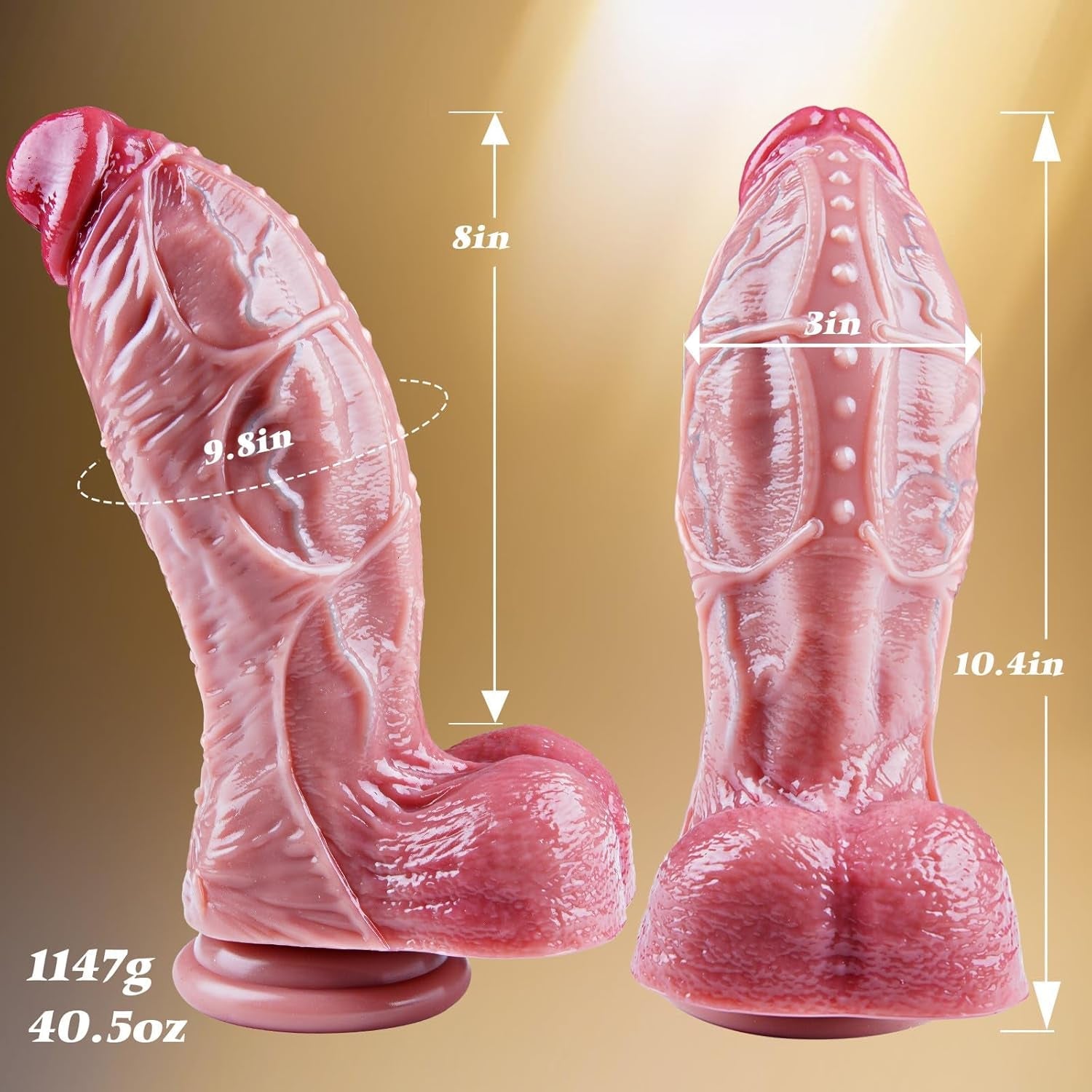 TitanCone 10.4” XXL Thick Dildo 3” Diameter Suction Cup