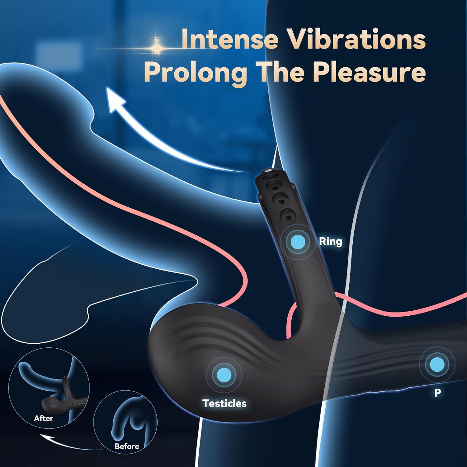 DominusCore Thrusting Prostate Massager Cock Ring 10 Modes